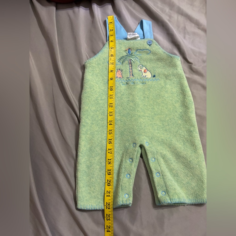 Silver Tag Carter’s Baby Overalls 6–9M Yoko Ono Lennon 2002 Terry Romper EUC - Picture 11 of 11